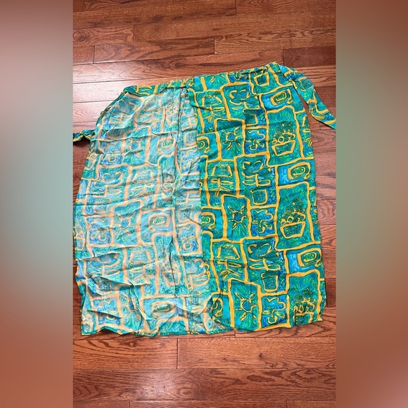 Vintage Big Hed Designs Maxi Wrap Skirt Hawaiian - Picture 9 of 12